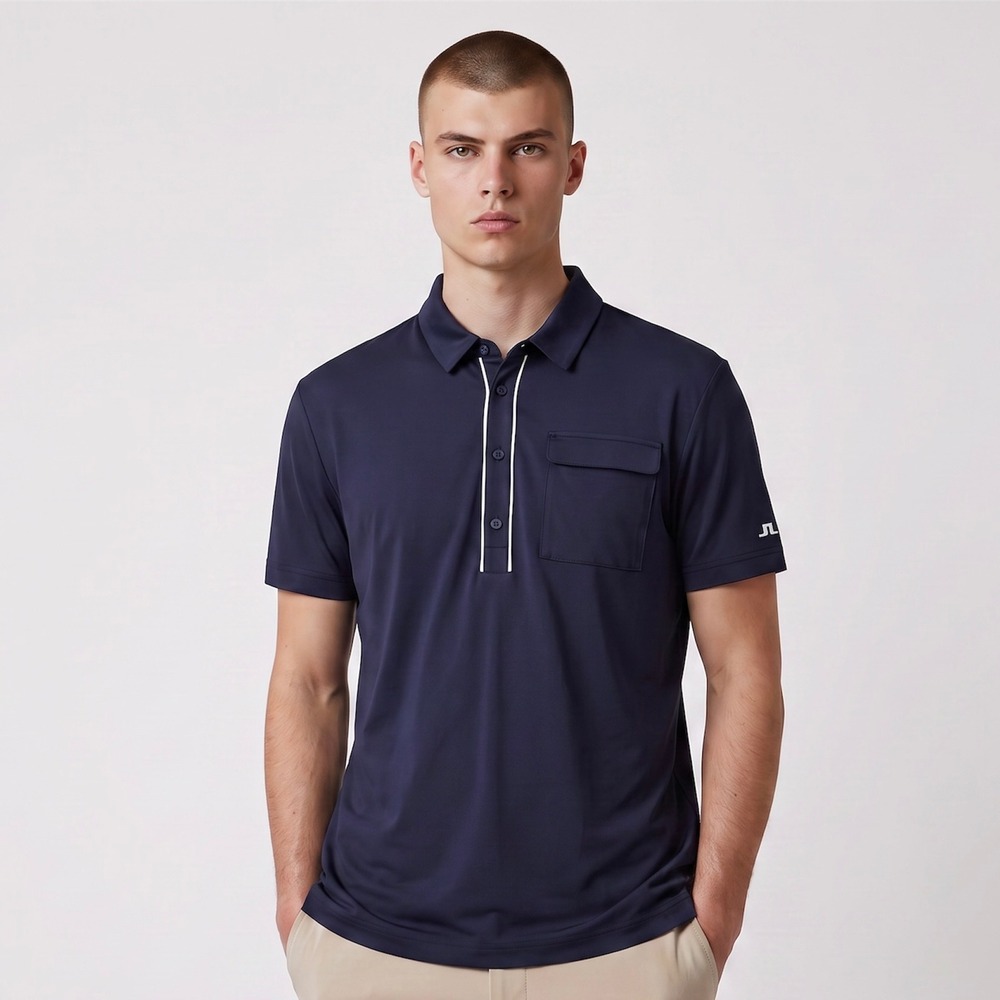 J.Lindeberg Lincoln 2 Trendy Polo Mens XXL Navy Blue NEW Performance GMJT14248